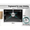 ALFORDSON Kitchen Sink Stainless Steel Drop in Flush Under Mount 450X300MM Black