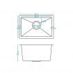 ALFORDSON Kitchen Sink Stainless Steel Drop in Flush Under Mount 450X300MM Black