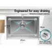 ALFORDSON Kitchen Sink Stainless Steel Drop in Flush Under Mount Bowl 450X300MM