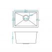 ALFORDSON Kitchen Sink Stainless Steel Drop in Flush Under Mount Bowl 450X300MM