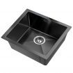ALFORDSON Kitchen Sink Stainless Steel Drop in Flush Under Mount 440X440MM Black