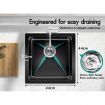ALFORDSON Kitchen Sink Stainless Steel Drop in Flush Under Mount 440X440MM Black