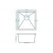 ALFORDSON Kitchen Sink Stainless Steel Drop in Flush Under Mount Bowl 440X440MM