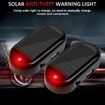 Car Solar Power Simulated Dummy Alarm,Anti-Theft LED Flashing Security Light Fake Lamp,Automotive Warning Interior Safety Lights with USB Charger Port,Car Accessories for Most Cars (Red/2PCS)