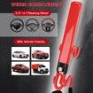 Steering Wheel Lock,Heavy Duty Antitheft Device and Car Security Lock with Adjustable Locking - Great Vehicle and Truck Deterrent (Red)