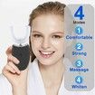 Ultrasonic Electric Toothbrush, Automatic Toothbrush U Shaped Whole Mouth 360 Degree Cleaning Teeth Whitening Hands Free,Black