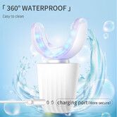 Electric Toothbrush U-Shaped Ultrasonic Silicone 360 Degrees Automatic Toothbrush for Home Use, Whitening Massage Toothbrush