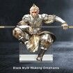 Black Myth Wukong Car Decorations Art Relievo, Wukong Action Figure Monkey Figurines Monkey King Decor, the Next Generations 3A Game Sun Wukong Statue Model Decoration Collectible Dolls