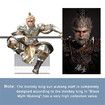 Black Myth Wukong Car Decorations Art Relievo, Wukong Action Figure Monkey Figurines Monkey King Decor, the Next Generations 3A Game Sun Wukong Statue Model Decoration Collectible Dolls