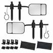 2 Towing Mirrors Car Safety Convex Flat Mirror Clipon Caravan Side 4X4 Trailer Fit Offroad Camper Travel RV Truck Vehicle