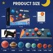 Wooden Solar System Model Board Game Montessori Educational Planet Toys Preschool Learning Puzzle Space Learning Toys