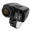 Weatherproof Motorcycle Dual USB Voltmeter Charger with Handlebar Clamp Power Adapter