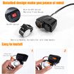 Weatherproof Motorcycle Dual USB Voltmeter Charger with Handlebar Clamp Power Adapter