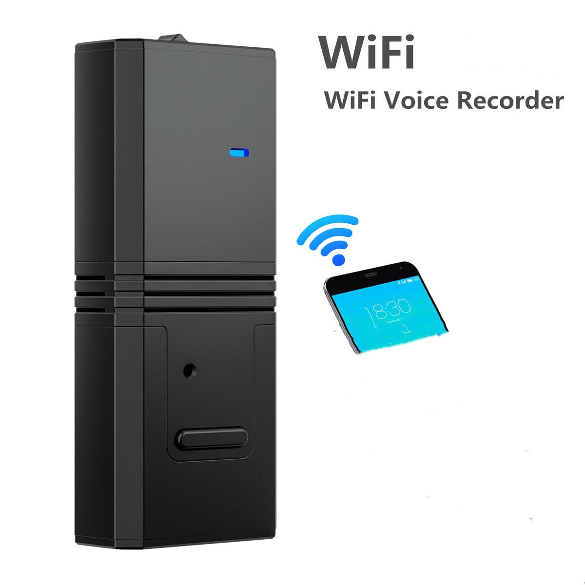 Magnetic Voice Activated Recorder,No Need Connect with PC,Download & Play on The Mobile Phone,APP for Andriod iOS,Audio Recorder for Meeting Interview