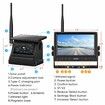 7Inch Solar Wireless Magnetic Backup Camera 1080P Monitor System 9900mAh Battery Powered Waterproof HD Back Up Rear View Car Truck Trailer RV VN003