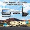 7Inch Solar Wireless Magnetic Backup Camera 1080P Monitor System 9900mAh Battery Powered Waterproof HD Back Up Rear View Car Truck Trailer RV VN003