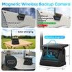 7Inch Solar Wireless Magnetic Backup Camera 1080P Monitor System 9900mAh Battery Powered Waterproof HD Back Up Rear View Car Truck Trailer RV VN003