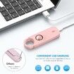 Personal Safety Alarm for Women, Travel Safety Keychains Siren Whistle, Loud Alarm, LED Strobe Light, Pink