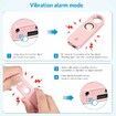 Personal Safety Alarm for Women, Travel Safety Keychains Siren Whistle, Loud Alarm, LED Strobe Light, Pink