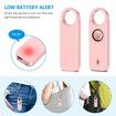 Personal Safety Alarm for Women, Travel Safety Keychains Siren Whistle, Loud Alarm, LED Strobe Light, Pink