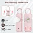 Rechargeable Personal Alarm for Women, Christmas Birthday Gifts for Women, Daughter, College Student, Teen Girl, Elders, Pink