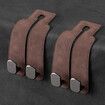 Car Hooks for Headrest,Car Seat Back Storage Hook for Headrest,Headrest Hooks for Purses and Bags,Car Hooks Leather (Brown 2 Pack)