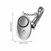 Personal Safety Alarm Keychain For Women Eldery Kid with LED Light Emergency 130dB Sound Keyring Portable Color Silver