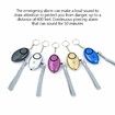 Personal Safety Alarm Keychain For Women Eldery Kid with LED Light Emergency 130dB Sound Keyring Portable Color Silver