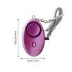 Personal Safety Alarm Keychain For Women Eldery Kid with LED Light Emergency 130dB Sound Keyring Portable Color Purple