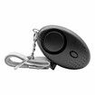 Personal Safety Alarm Keychain For Women Eldery Kid with LED Light Emergency 130dB Sound Keyring Portable Color Black