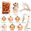 30Pcs Christmas Tree Balls Ornaments for Party Festive Decor Color Rose Gold