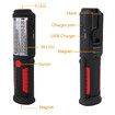 Portable LED Multi-Use Magnetic Flashlight with Hanging Hook, Waterproof Work Flashlight for Car Repair Household Blackout and Emergency (Red)