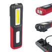 Rechargeable LED Work Light with Magnetic Base Portable Task Inspection Trouble Lights Lamp (Red)