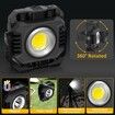 LED Portable Work Light Rechargeable, IP66 Waterproof Outdoor Working Light for Emergency, Repair, Camping