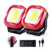 Rechargeable Work Lights Portable Magnetic Flashlight Inspection Light for Car Repair, Camping, Emergency and Job Site Lighting (2 PCS)