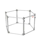 Pet Playpen Transparent Acrylic Clear Folding Dog Fence Kennel 6 Panel