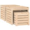 3 Piece Garden Box Set Solid Wood Pine