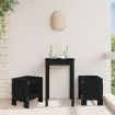 Garden Stools 2 pcs Black 40x36x45 cm Solid Wood Pine