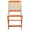Folding Garden Chairs 8 pcs Solid Eucalyptus Wood