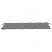 3-Seater Garden Bench with Cushion 150 cm Grey Eucalyptus Wood