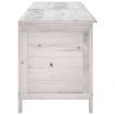 Garden Storage Box White 198.5x50x56.5 cm Solid Wood Fir