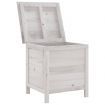 Garden Storage Box White 50x49x56.5 cm Solid Wood Fir