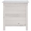 Garden Storage Box White 50x49x56.5 cm Solid Wood Fir