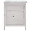 Garden Storage Box White 50x49x56.5 cm Solid Wood Fir