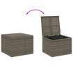 Garden Storage Box Grey 291L Poly Rattan