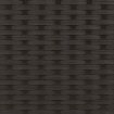Double Sun Lounger with Canopy and Cushions Black Poly Rattan