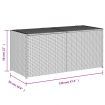 Garden Storage Box Grey 283L Poly Rattan