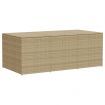 Garden Storage Box Mix Beige 984L Poly Rattan