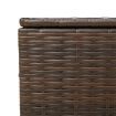 Garden Storage Box Brown 291L Poly Rattan