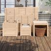 4 Piece Garden Box Set Solid Wood Pine